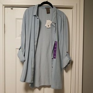 Chelsea & Theodore Roll Tab Shirt - XXL - NWT